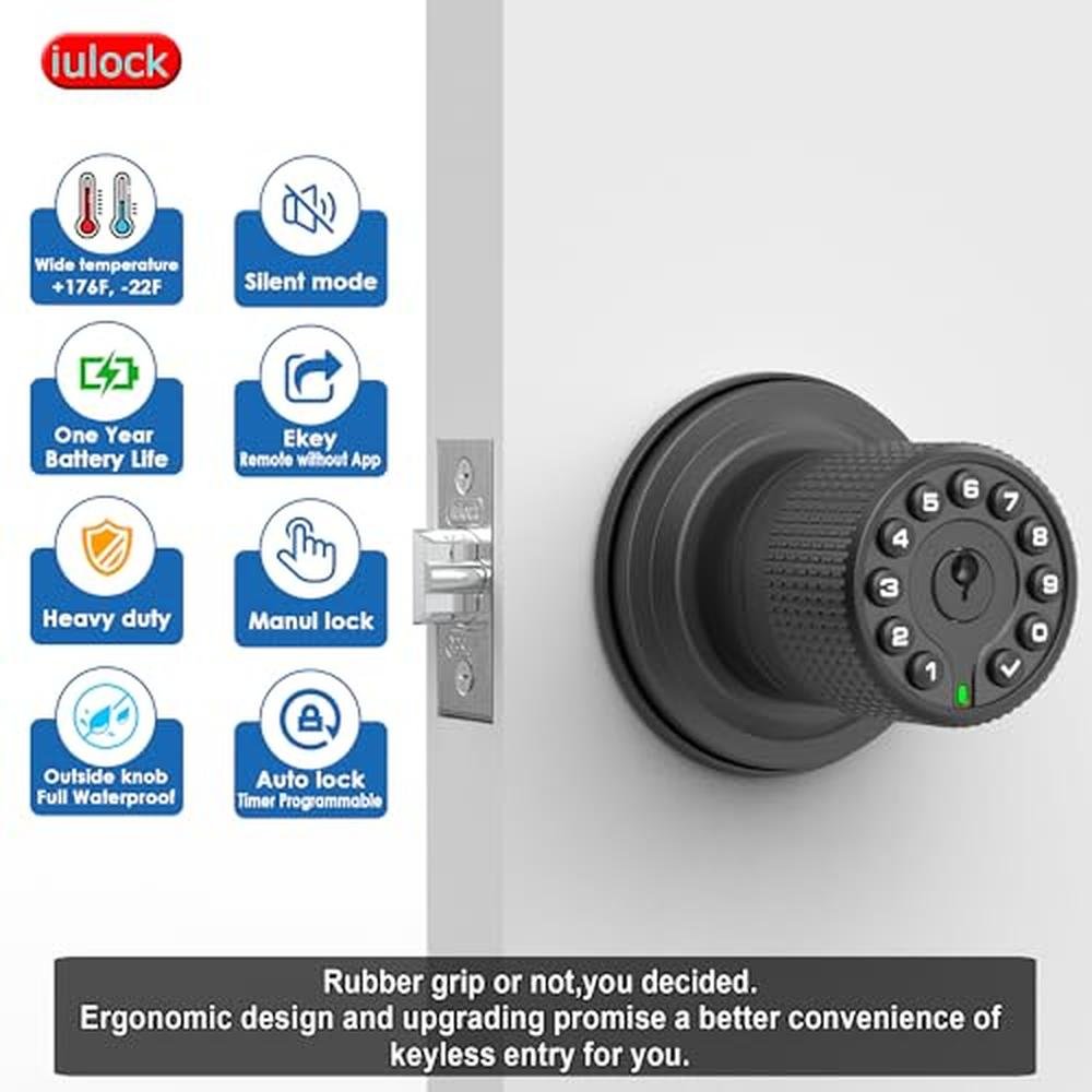 Smart Door Locks: iulock Keypad & Key Lock – Close-up Detail