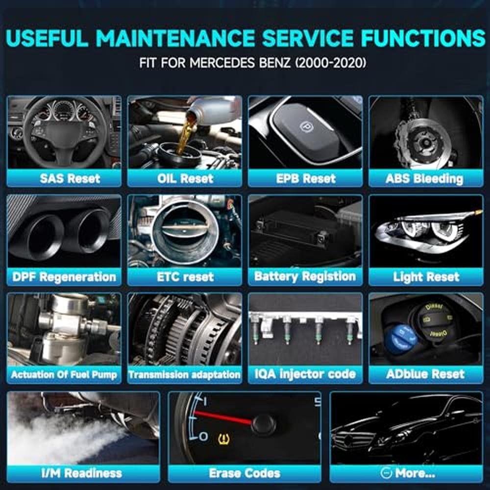 ANCEL BZ700: Professional OBD2 Scanner for Mercedes Benz – Side View