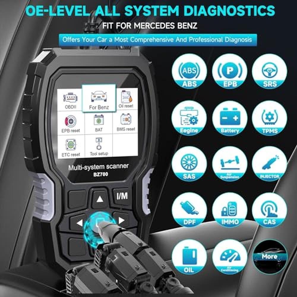 ANCEL BZ700: Professional OBD2 Scanner for Mercedes Benz – Close-up Detail