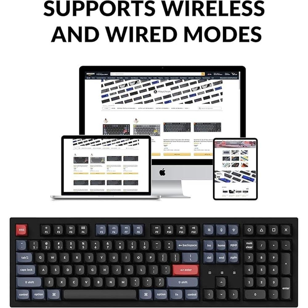 Keychron K10 Pro: Wireless Custom Mechanical Keyboard Full – Close-up Detail