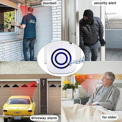 Alarm Motion Sensor: BESTOONE Long Range Wireless Driveway – Side View
