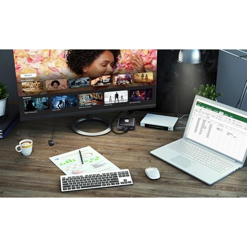 ATEN CS22HF: 2-Port USB FHD HDMI KVM Switch – In Use