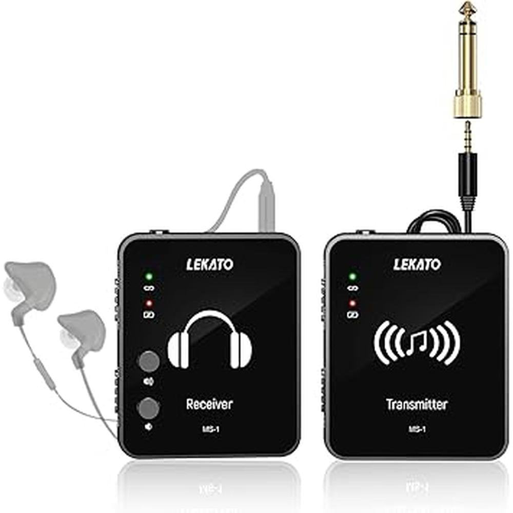 Ear Lekato: LEKATO MS-1 Wireless In-Ear Monitor System 2.4G – Front View
