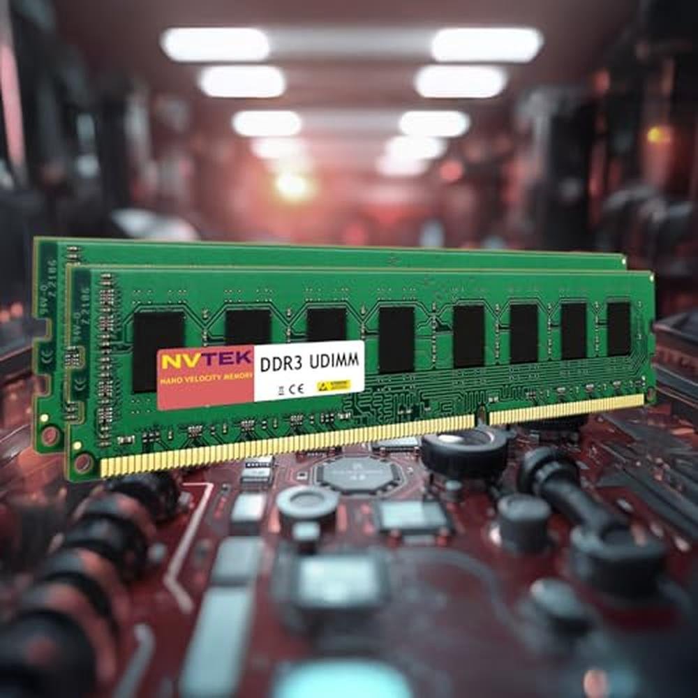 NVTEK 32GB: 4X8GB DDR3 1600MHZ PC3-12800 UDIMM 2Rx8 1.35V – Side View