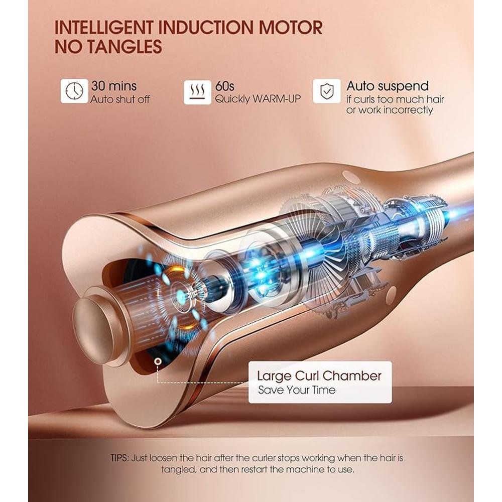 Curling Iron: Follexmoe Automatic Hair Curler 1 Inch Large – Side View