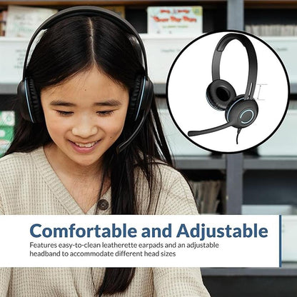 Cyber Acoustics Stereo USB-C Headset (AC-5014) for PC & Mac – Side View
