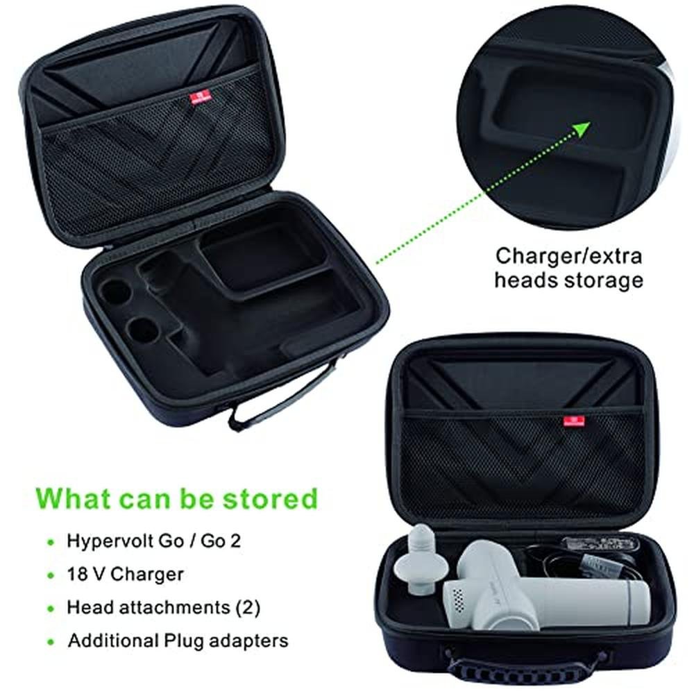 Hypervolt Carrying Case: Hyperice Hypervolt Go 2 Hard Shell – Close-up Detail