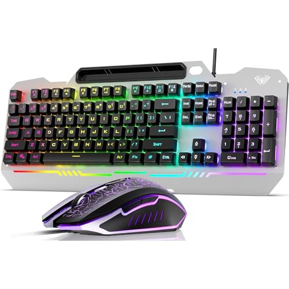 Keyboard Gaming: AULA T102 104 Keys Gaming Keyboard and – Front View