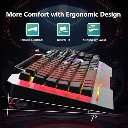 Keyboard Gaming: AULA T102 104 Keys Gaming Keyboard and – Close-up Detail