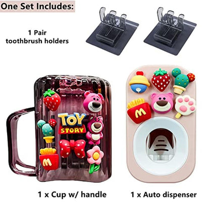 Toothpaste Wall Dispenser: Mr. Thumbs Automatic Toothpaste – Close-up Detail