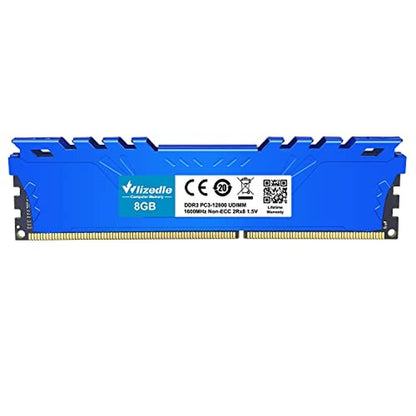 Wlizedle DDR3 RAM 16GB Kit: 2x8GB 1866MHz CL13 DIMM – Side View