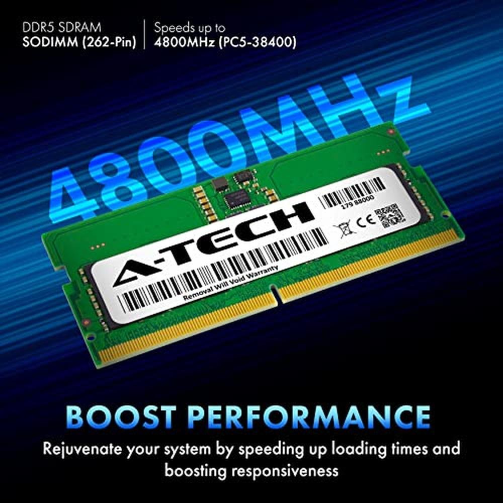 A-Tech 8GB RAM: DDR5 4800MHz PC5-38400 CL40 SODIMM – Close-up Detail