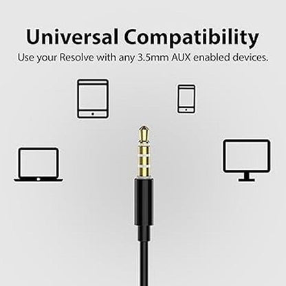 5mm Aux: Avantree Resolve 3.5mm AUX Wired Open-Ear Earbuds – Side View
