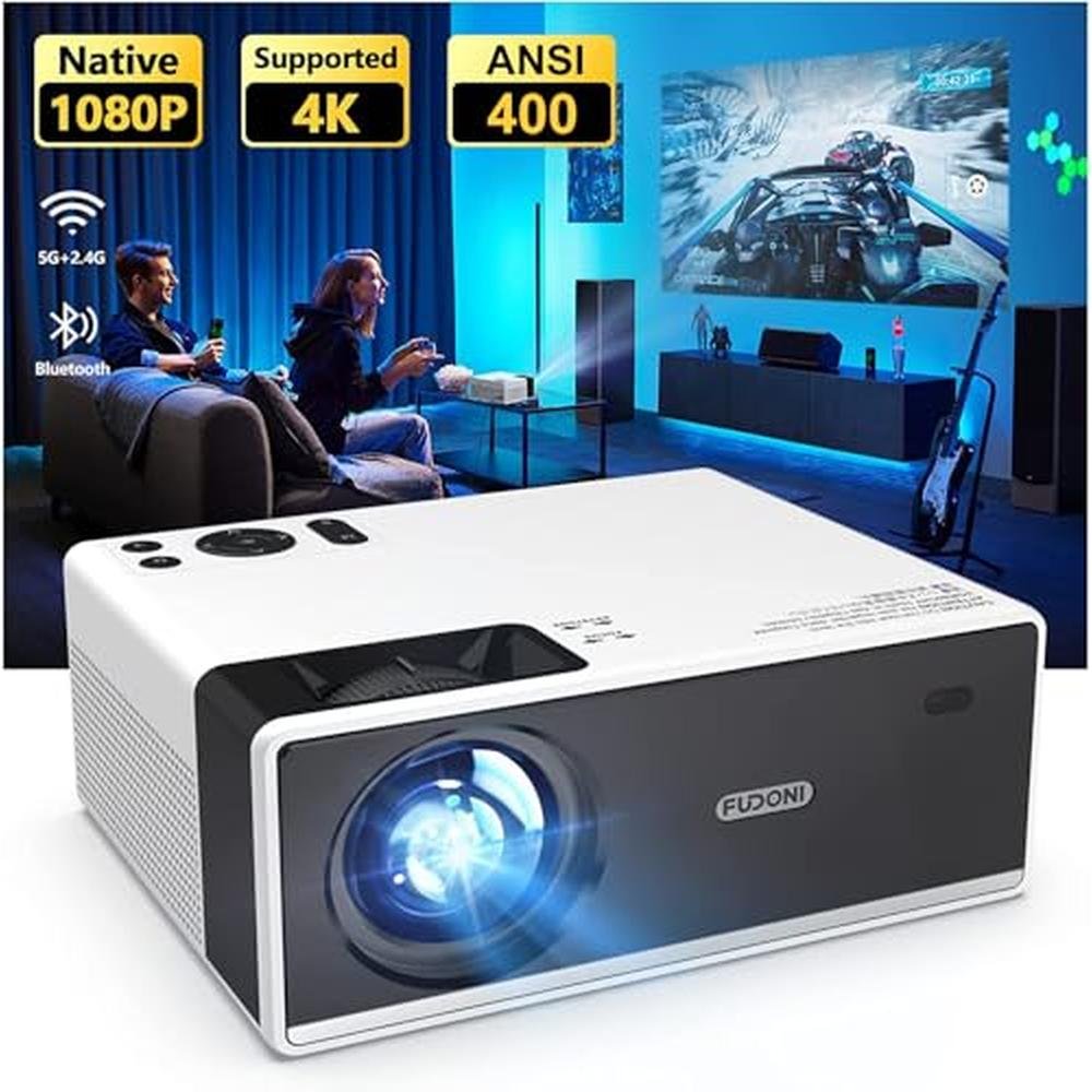 Projector Fudoni: FUDONI 5G WiFi Full HD Outdoor 4K – Front View