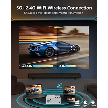 Projector Fudoni: FUDONI 5G WiFi Full HD Outdoor 4K – Close-up Detail