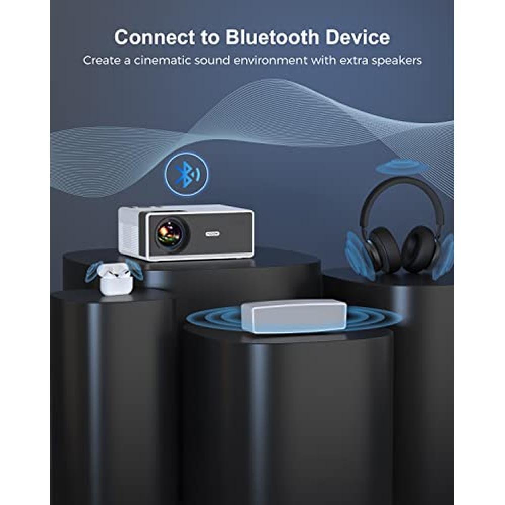 Projector Fudoni: FUDONI 5G WiFi Full HD Outdoor 4K – In Use