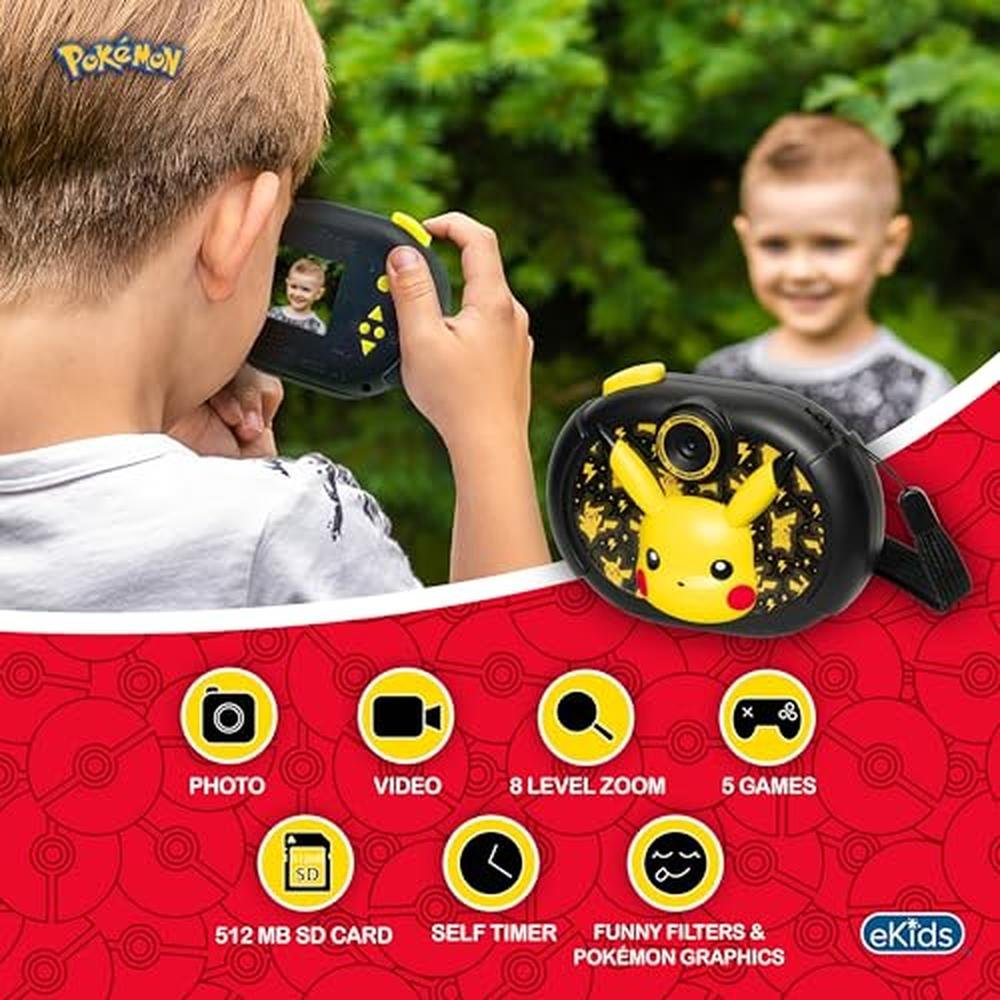 Kids Camera with Video Recording and Digital Stickers – Side View