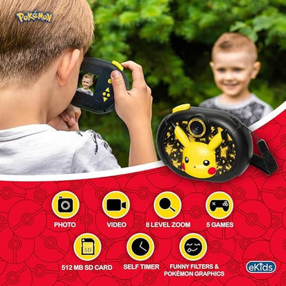 Kids Camera with Video Recording and Digital Stickers – Side View