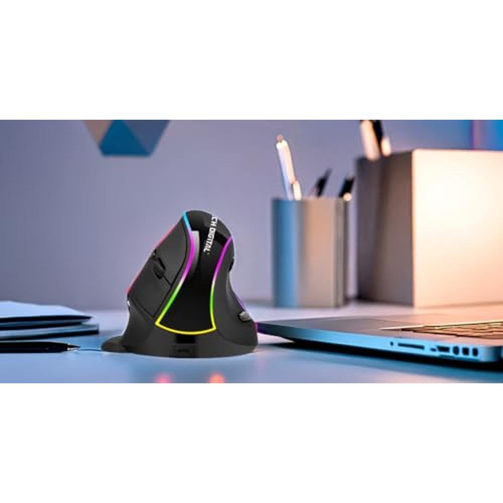 J-Tech Digital Ergonomic Mouse with Wireless Connection – Side View