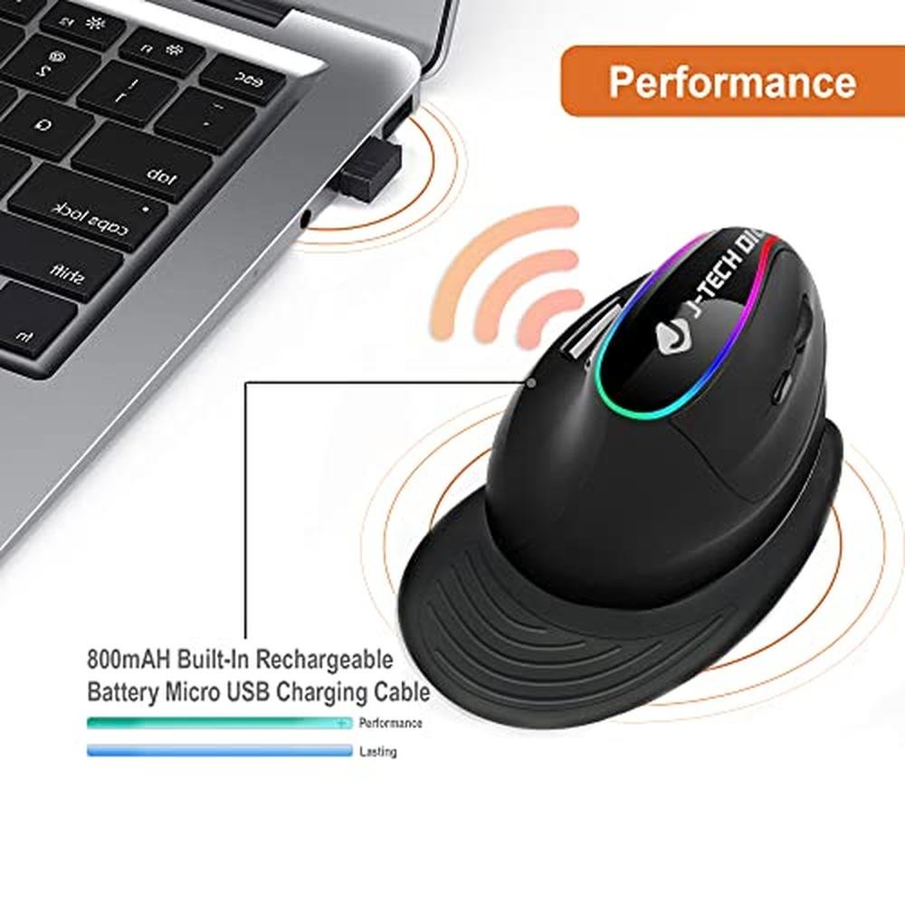 J-Tech Digital Ergonomic Mouse with Wireless Connection – In Use