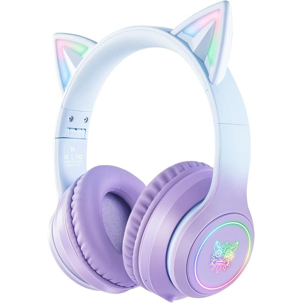 Bluetooth Cat Ear Headphones for Kids & Adults – Front View