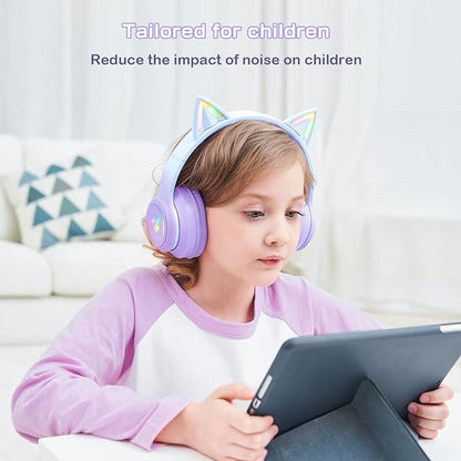 Bluetooth Cat Ear Headphones for Kids & Adults – Side View