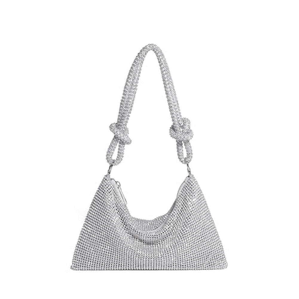 Yuwita Rhinestone Purse: YUWITA Mini Handbag Sparkly – Front View