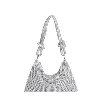 Yuwita Rhinestone Purse: YUWITA Mini Handbag Sparkly – Front View