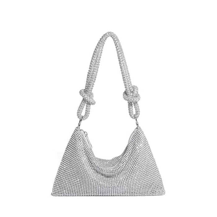 Yuwita Rhinestone Purse: YUWITA Mini Handbag Sparkly – Front View