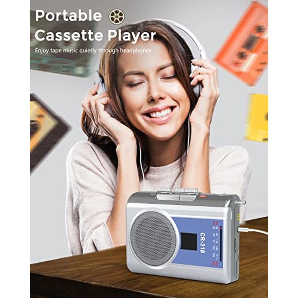 Player Cassette: Gracioso Protable Cassette Recorder Player – Side View