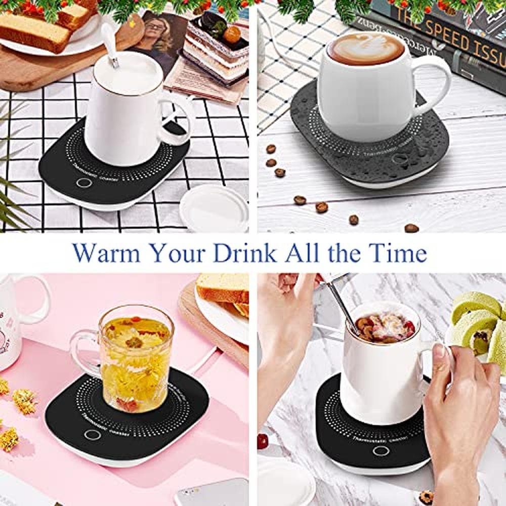 Coffee Warmer for Desk: Auto Shut Off Coffee Mug Warmer – Side View