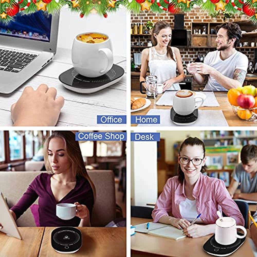 Coffee Warmer for Desk: Auto Shut Off Coffee Mug Warmer – In Use