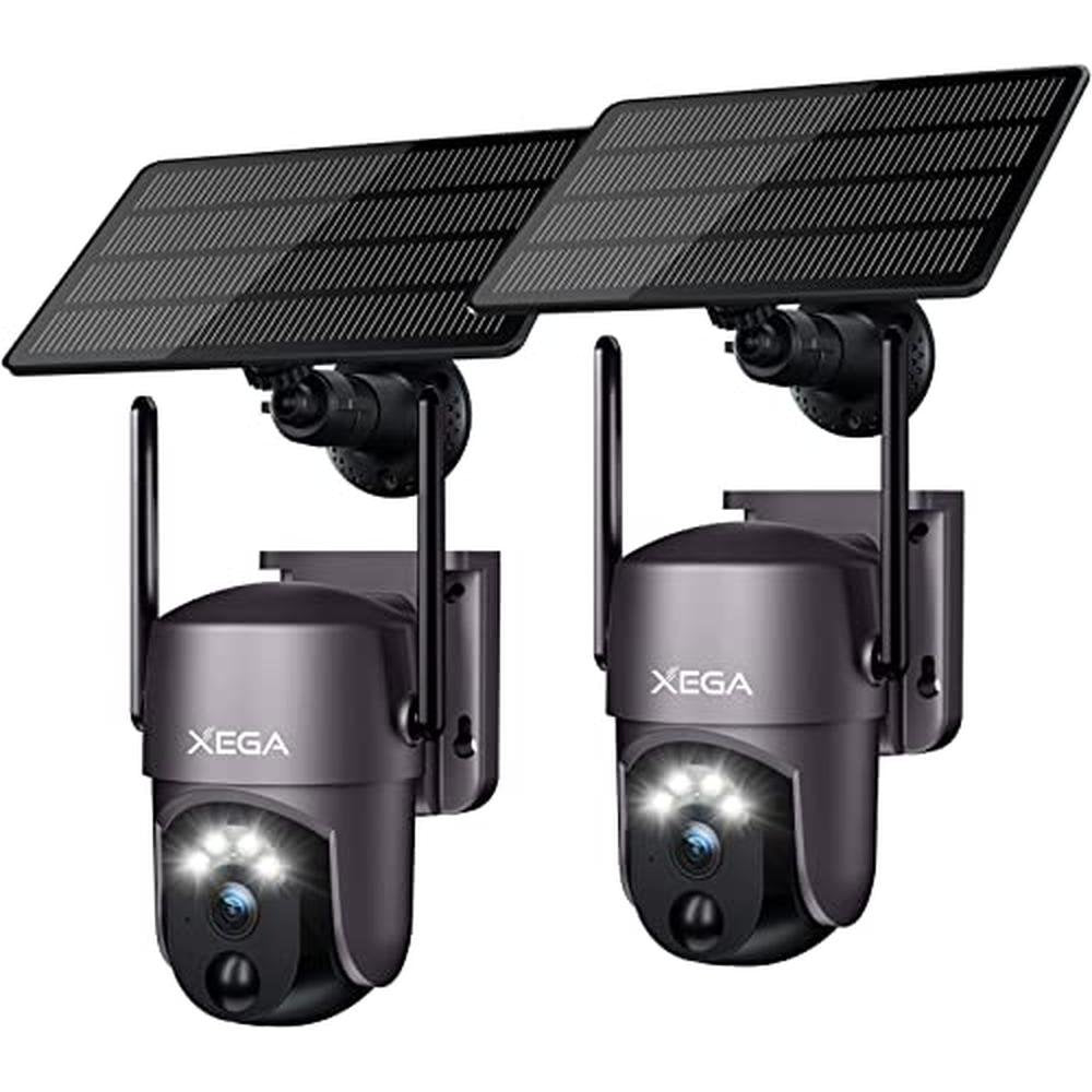 Security Camera: Xega 2-Pack Wireless Outdoor 2K 360 PTZ – Front View