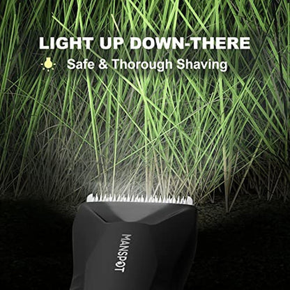 Hair Trimmer: MANSPOT Manscape Body Pubic Hair Trimmer for – Close-up Detail