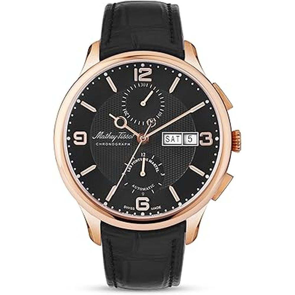 Mathey-Tissot Edmond Chrono Automatic Chronograph Black – Front View