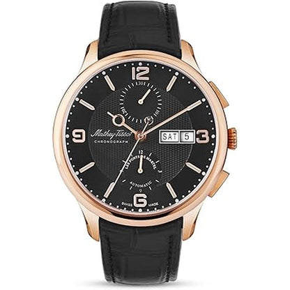 Mathey-Tissot Edmond Chrono Automatic Chronograph Black – Front View