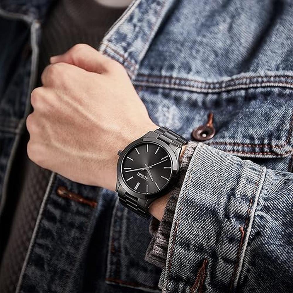 Burei Fashion Minimalist Business Men's Wrist Watches – In Use