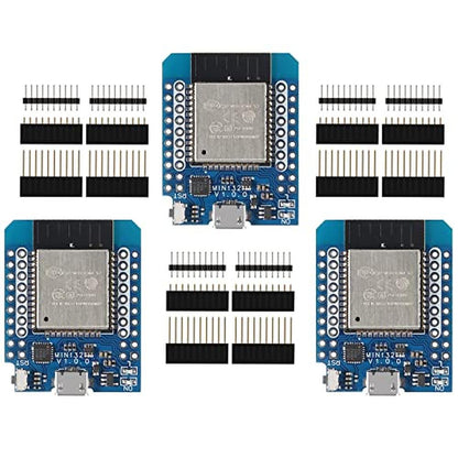 QCCAN 3PCS: ESP32 D1 Mini NodeMCU Development Board – Front View