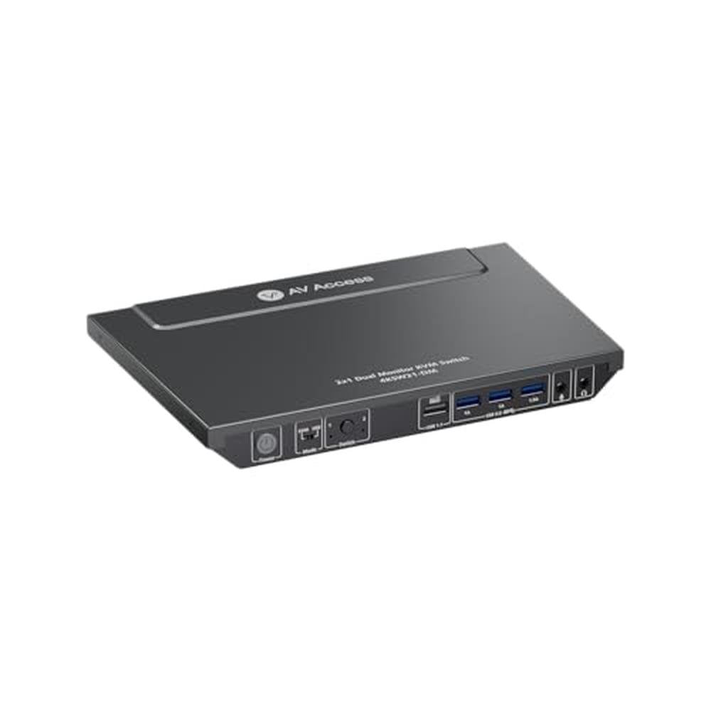 Switch Access: AV Access KVM Switch 2 Monitors 2 Computers – Front View