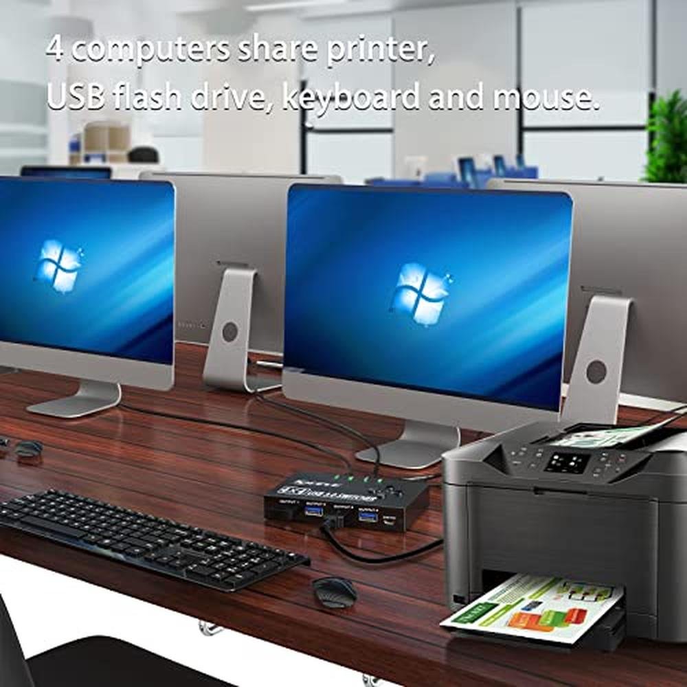 USB 3.0 Switch Selector: MLEEDA 4-Port KVM Switcher – Packaging