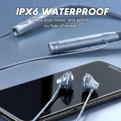 Neckband Bluetooth Headphones Wireless Earbuds with – Close-up Detail