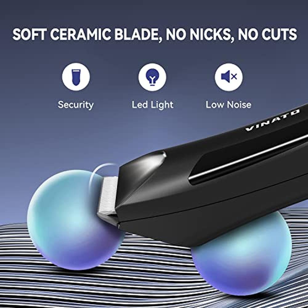 Trimmer Hair: VINATO Electric Body Hair Trimmer Manscape – Side View
