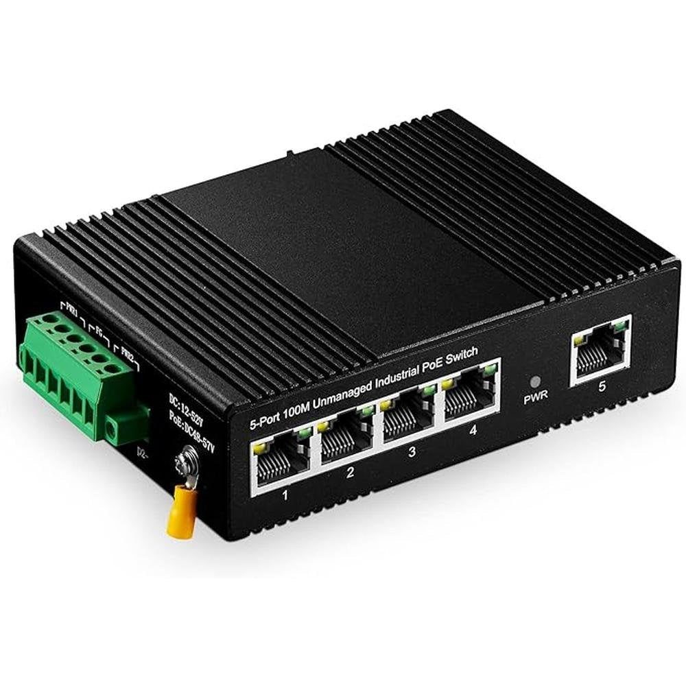 Binardat 5 Port Industrial Ethernet Switch – Front View