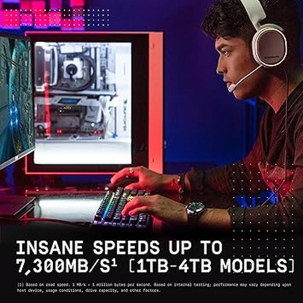 WD Black 2TB SN850X NVMe Internal Gaming SSD – Side View