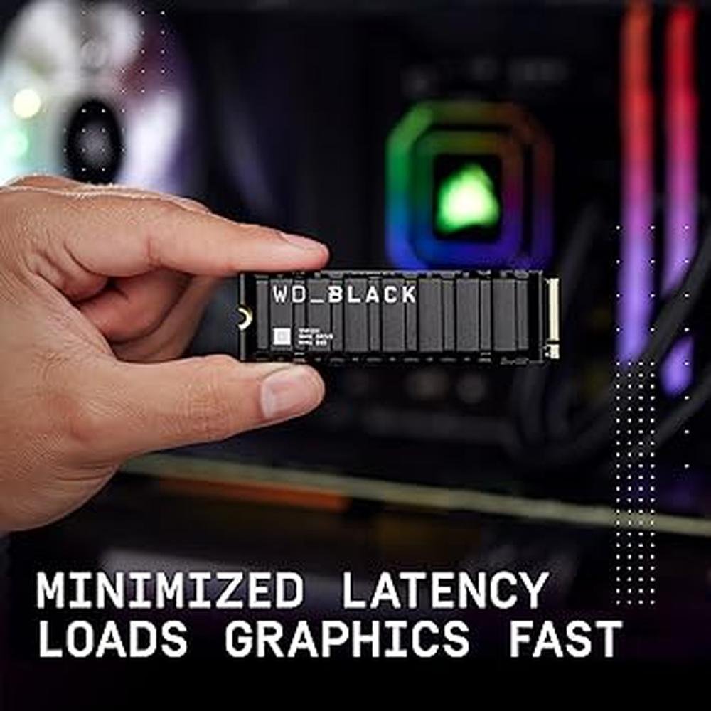 WD Black 2TB SN850X NVMe Internal Gaming SSD – Close-up Detail