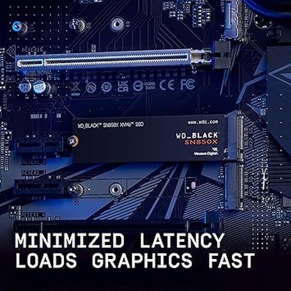Gaming Black: WD Black SN850X 4TB NVMe Internal Gaming SSD – Close-up Detail