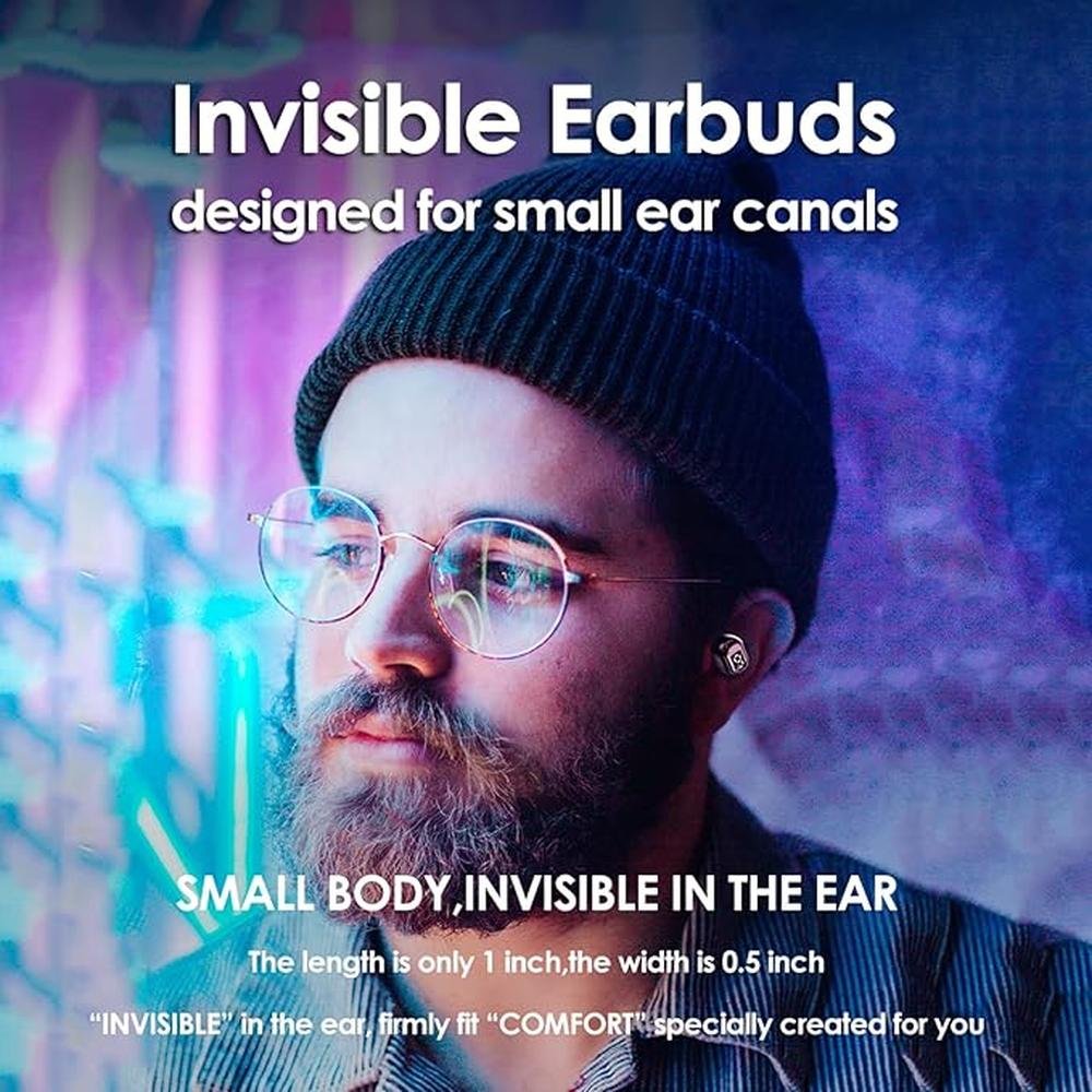 Single Invisible Bluetooth Earbuds Smallest Tiny Hidden – Side View