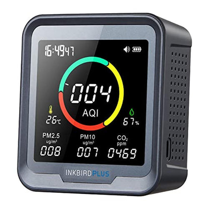 INKBIRDPLUS 6-in-1 Indoor Air Quality Monitor – Front View