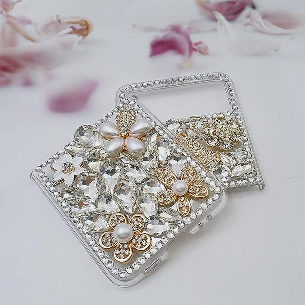 Omio Galaxy Z Flip 4 5G Case: 3D Handmade Sparkle Crystal – Packaging