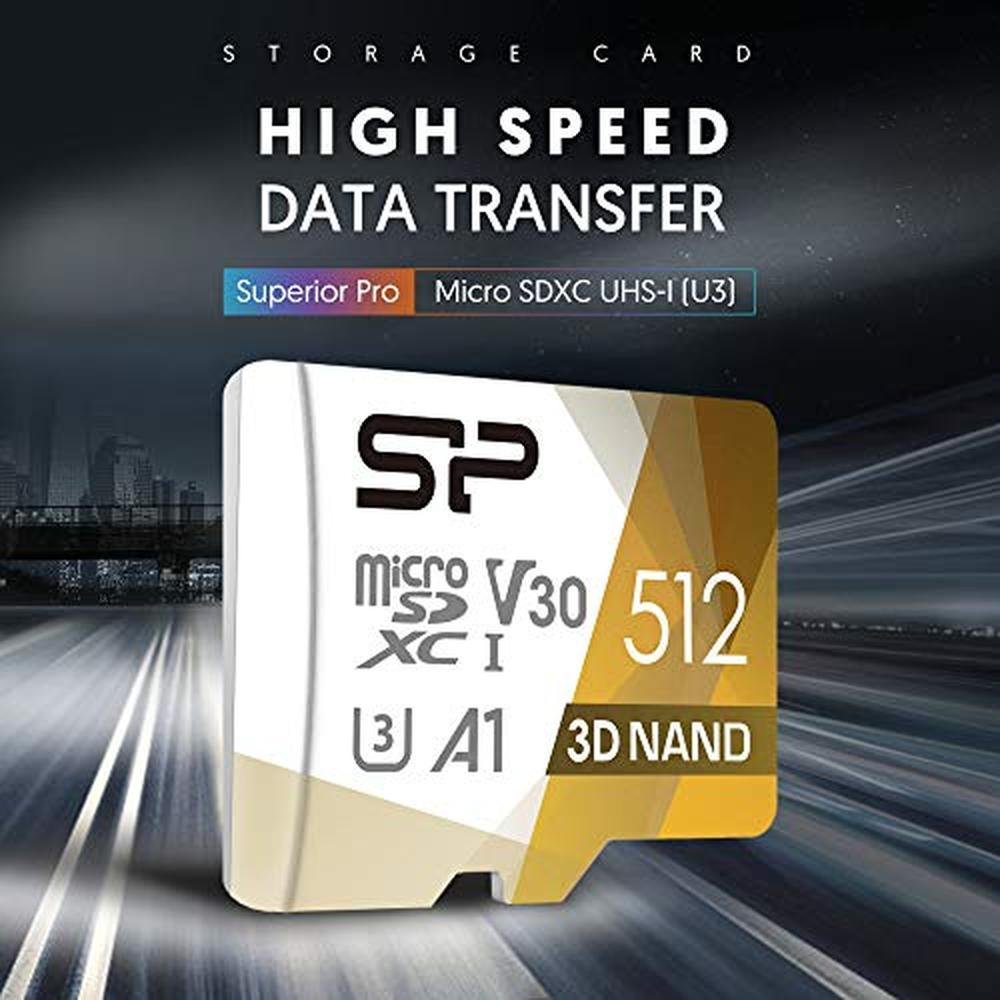 Silicon Power 512GB Micro SD Card – Close-up Detail